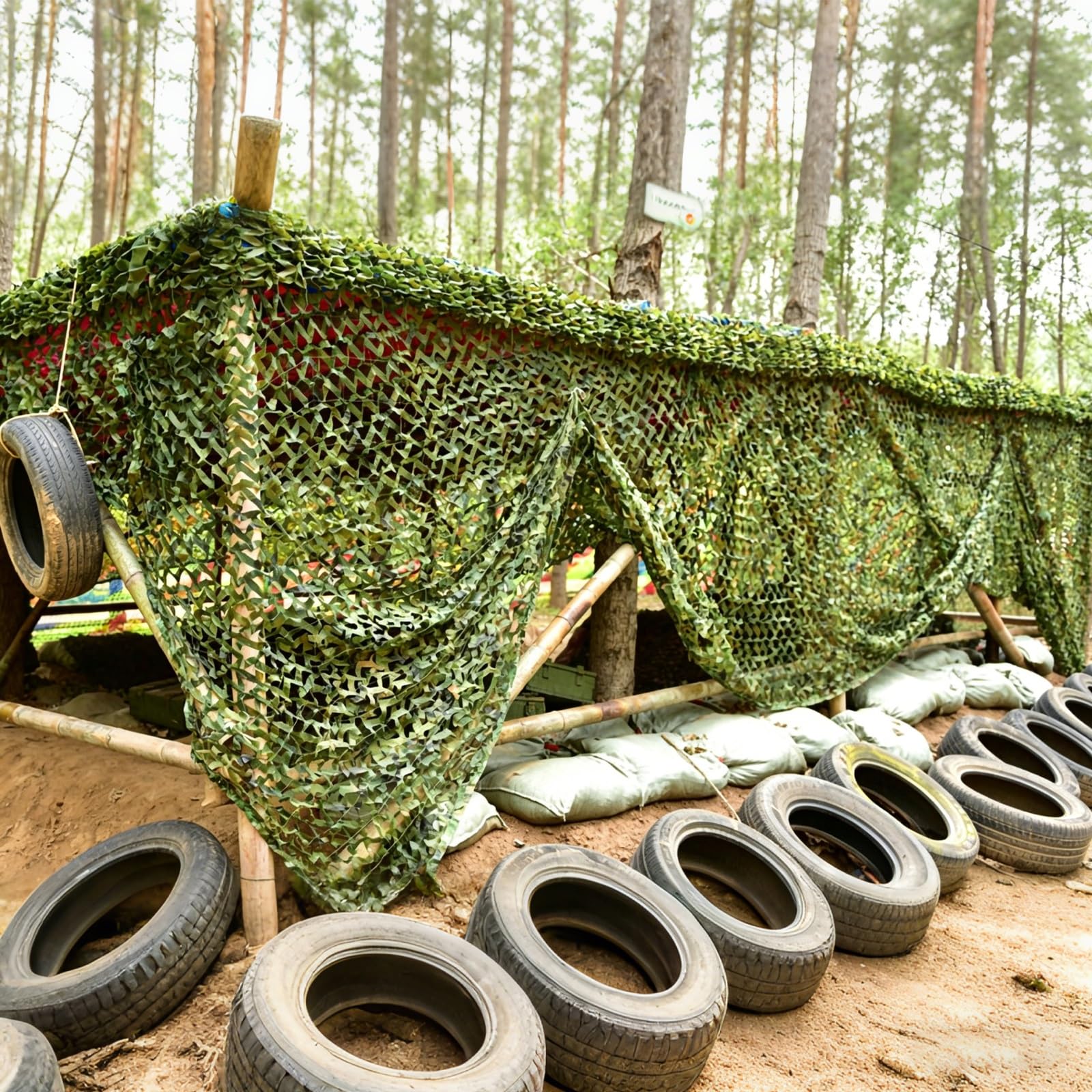 Generisch Tarnnetz Camouflage Netz, Jagd Army Camo Tarnung Net Sonnenschutz, für Garten Wald Waldlandschaft Militär(8x6.0m)