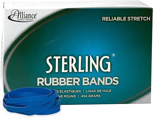 Alliance Rubber 44645 - Bandas de goma de ley tamaño #64, la caja de 1 libra contiene aproximadamente 425 bandas (3 12 x 14 pulgadas, azul)