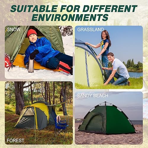 Miniatura 6 de Hicarer Juego de 40 estacas de 8 pulgadas para tienda de campaña de 8 pulgadas, estacas de metal roscadas estilo tornillo que brilla en la