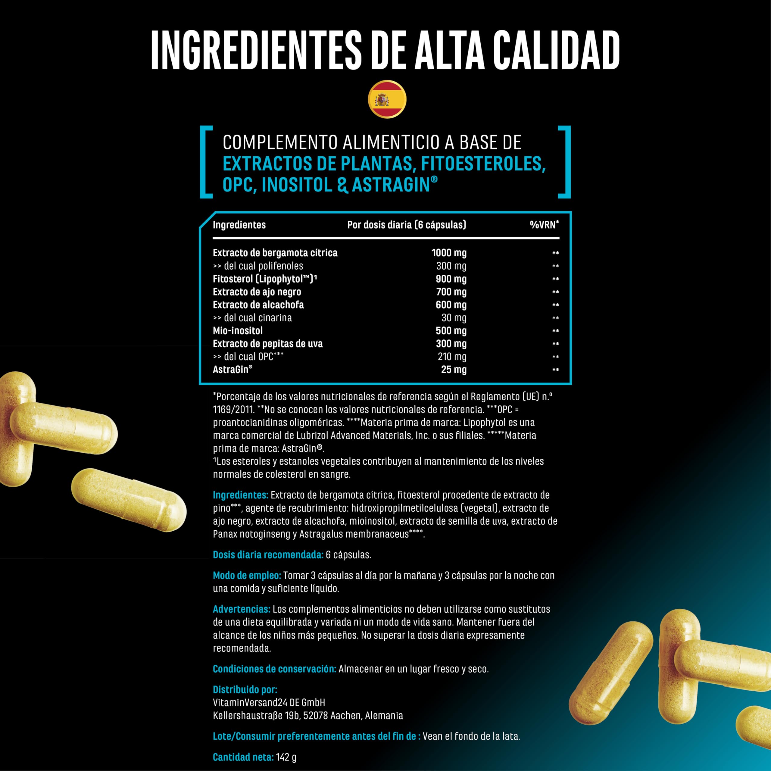 GEN GERMAN ELITE NUTRITION Cholest Control - 180 Cápsulas - Alta dosis