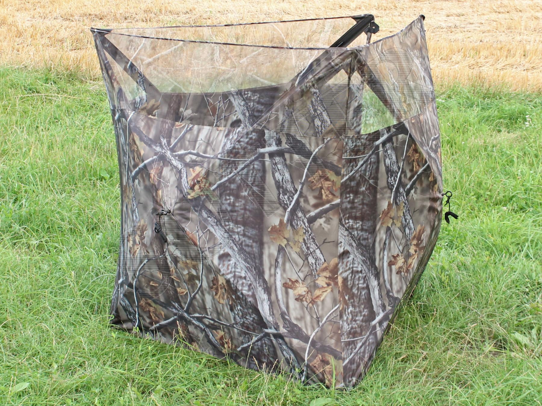 SUTTER Faltbarer mobiler Tarnstand, 125x375cm, 3-seitiges Camouflage Tarnzelt für Naturfotografie, Jagd und Tierbeobachtung, Quick-Up Tarnschirm inkl. Transporttasche