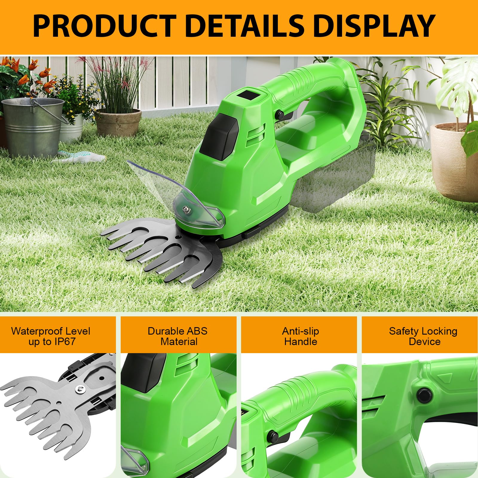 2-IN-1 Grasschere und Heckenschere Kompatibel mit Makita 18V Akkus
