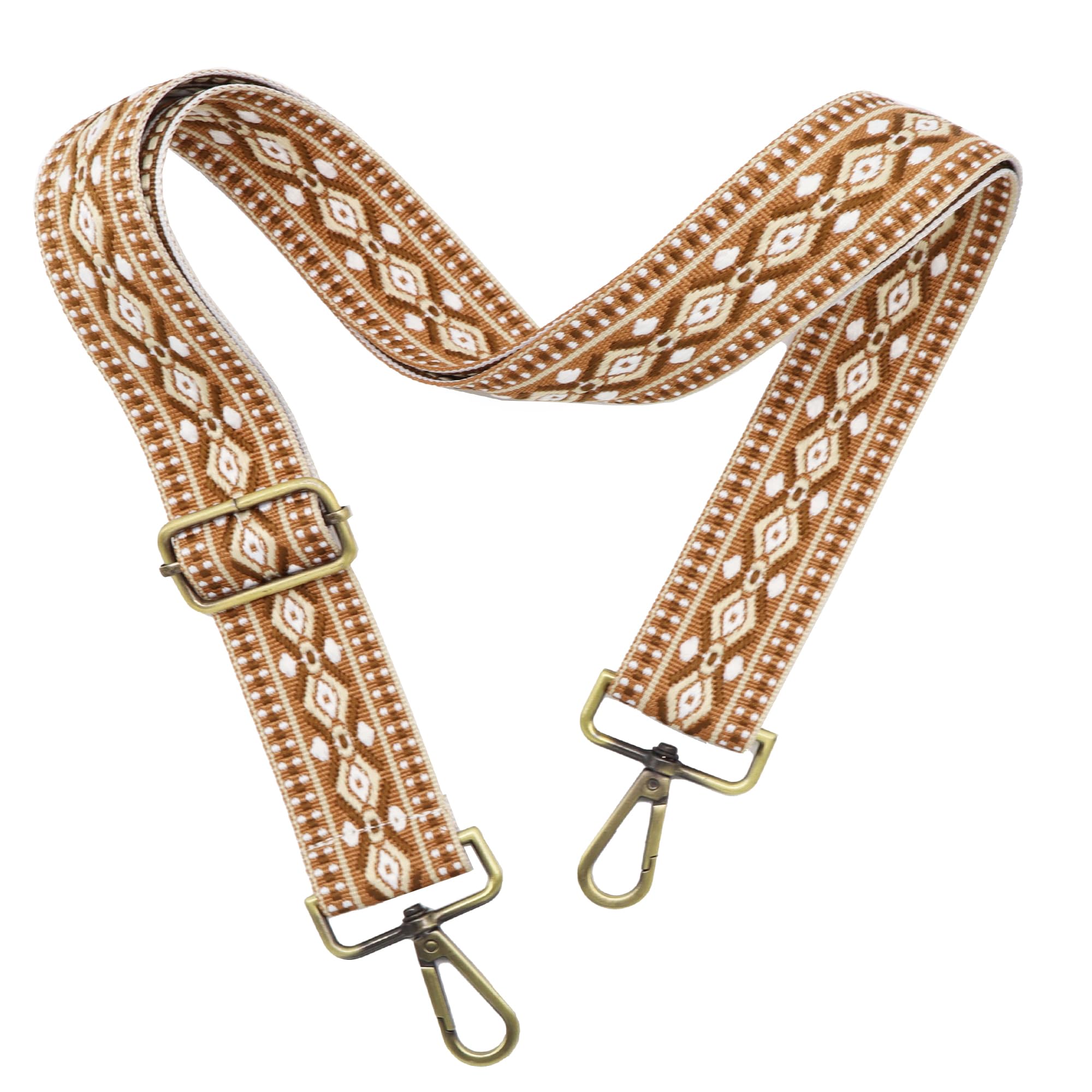 LEMEDE Purse Strap Adjustable Replacement Crossbody Bag Straps Retro Jacquard Embroidery Shoulder Straps for Shoulder Bag