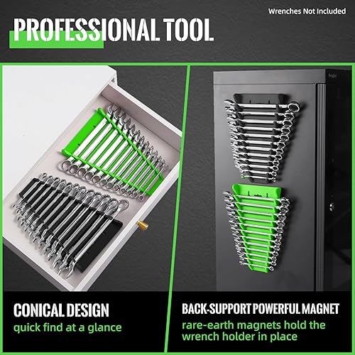 Miniatura 7 de Reniteco Organizador de llaves magnéticas, soporte de llaves ABS premium, organizador de herramientas para caja de herramientas, carrito de