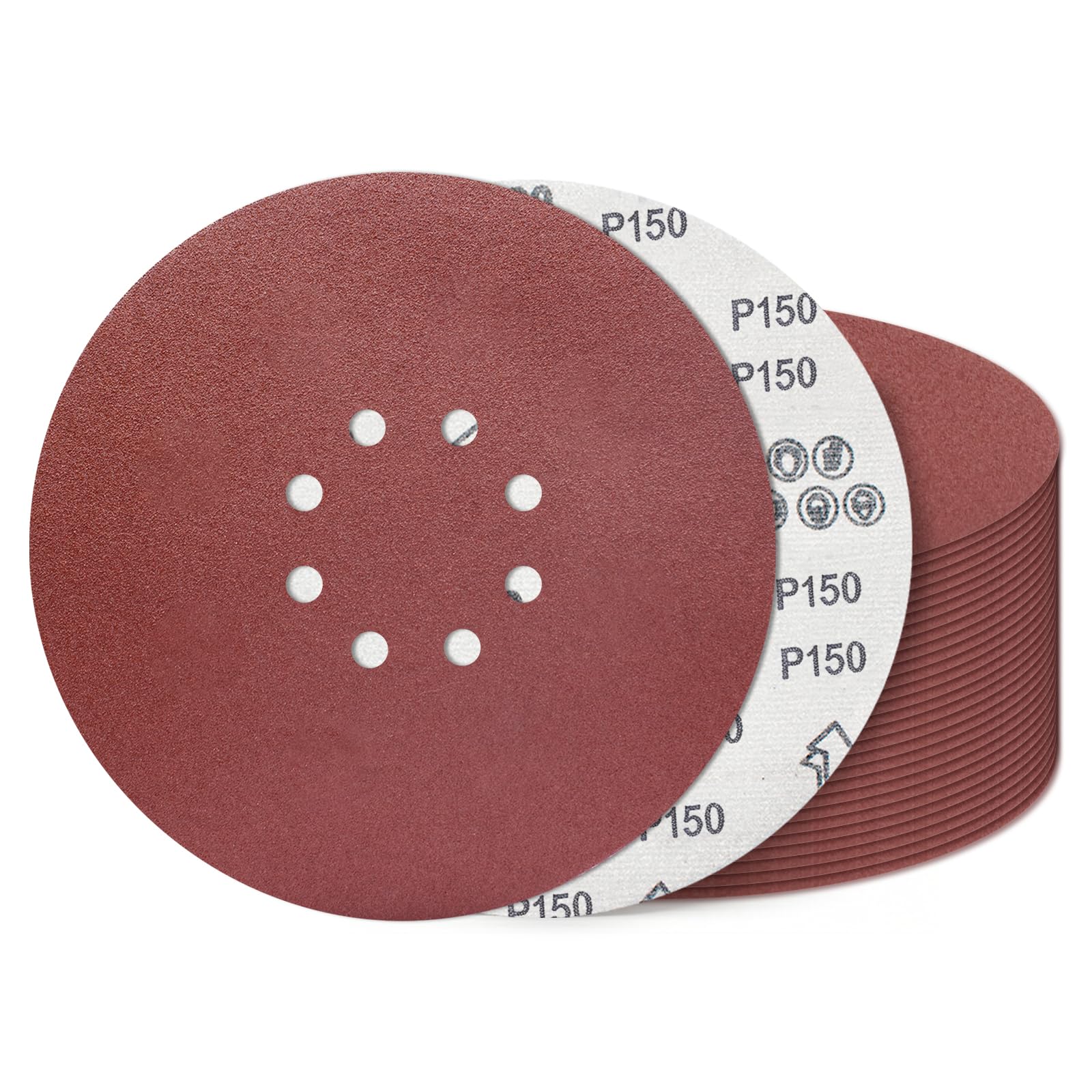 9" Sanding Discs - 20 Pack 240 Grit -11