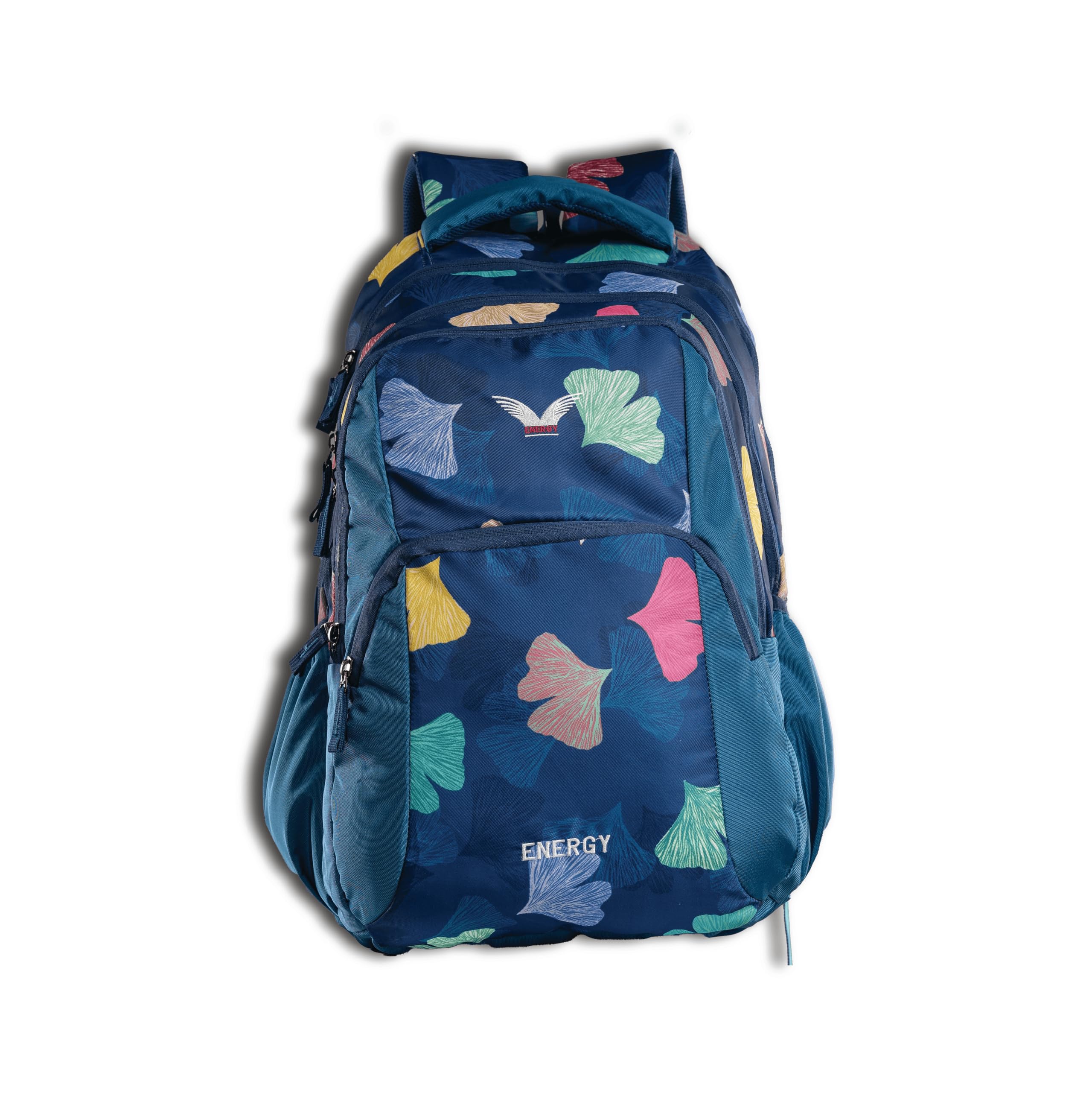 PU Printed Backpack with Rain Cover, Jumbo Size Multi-Compartment School College Travel Bag, Water Resistant Stylish Design with Padded Straps & Side Bottle Pocket-image-17