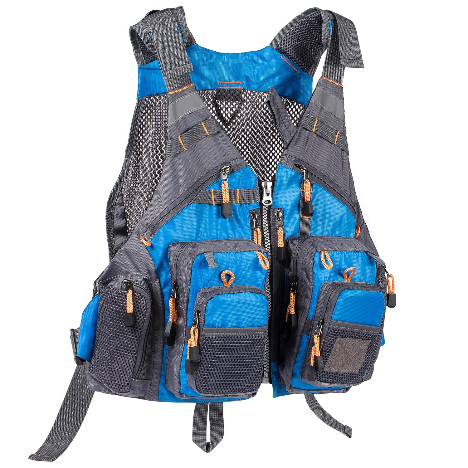 Bassdash Men's Blue Strap Fishing Vest Adjustable For And Wo, Fishing Waistcoat For Fly Bass Fishing And Outdoor Activities