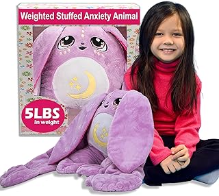 Weighted Stuffed Animals for Adults & Kids - 5 lbs Weighted Plush Animal for Stress Relief - Giant Stuffed Animals for Comfort & Relaxation - Extra Large Sleep Buddy - Heavy Weighted Cute Plushie