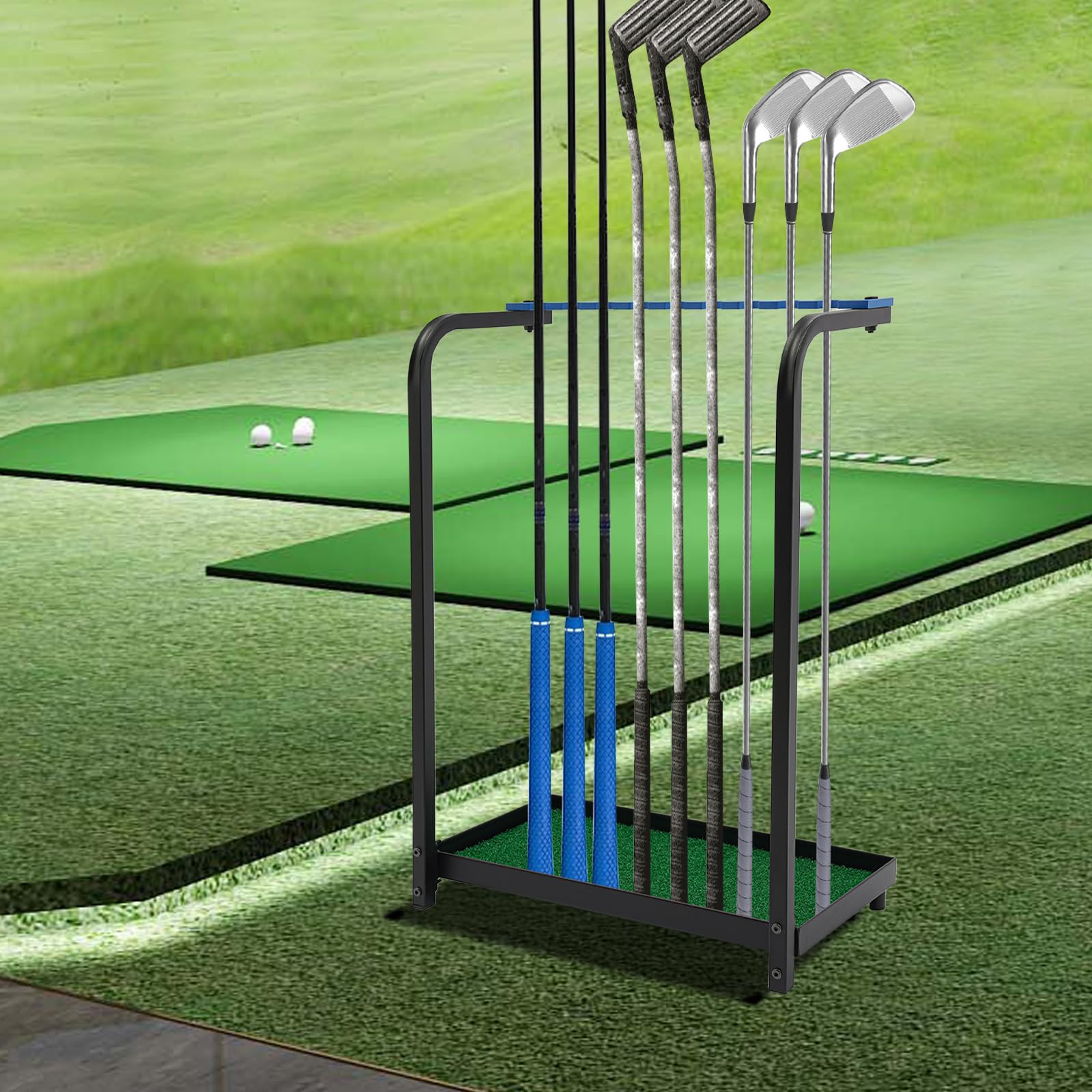 Support de club de golf en acrylique, support de putter de golf, organisateur de clubs de golf, 9 trous, 50 x 27,5 x 72 cm