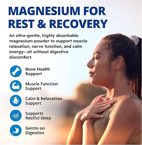 Miniatura 2 de CanPrev Bisglicinato de magnesio 400 polvo ultra suave 8.47 oz, 48 porciones, 400 mg de magnesio elemental por cucharada, soporta noches