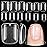 TOMICCA Short Nail Tips Extra Short Square Nail Tips, 192Pcs Fake Nails 12 Sizes Acrylic Clear Nails for Beginner and Professional DIY Gel Nails Salon