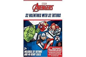 Avengers Valentine Day Cards with Superhero Stickers