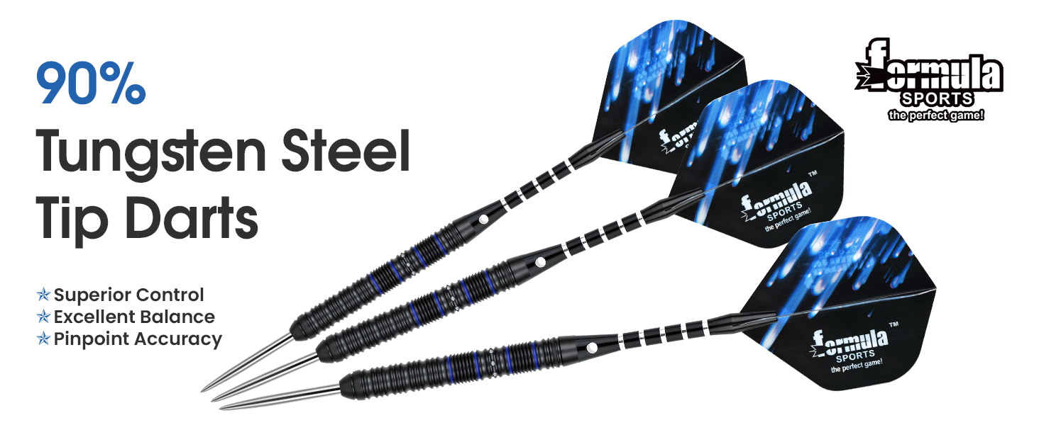 Amazon.com : Formula Sports 90% Tungsten Steel Tip Darts Set