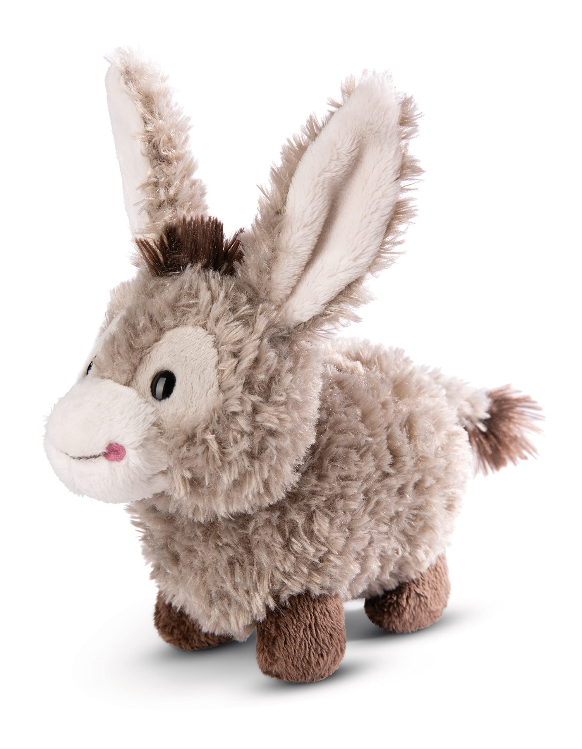 NICI Cuddly Donkey Donkeylee 18cm Grey Standing - Sustainable Plush Toy, Cute Cuddly Gift for Kids & Adults - Image 2
