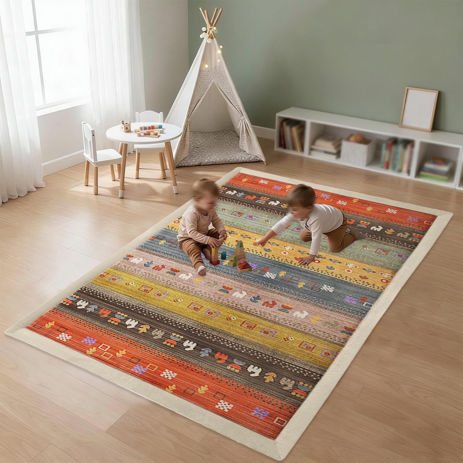 Baby Play Mat for Floor, 3 cm Thick Playmats for Babies, Soft Baby Rug Kids Playpen Mat for Crawling & Playing, Non-Slip Play Crawling mat for Nursery Baby, Soft Activity Floor Mat 140 x 200 cm