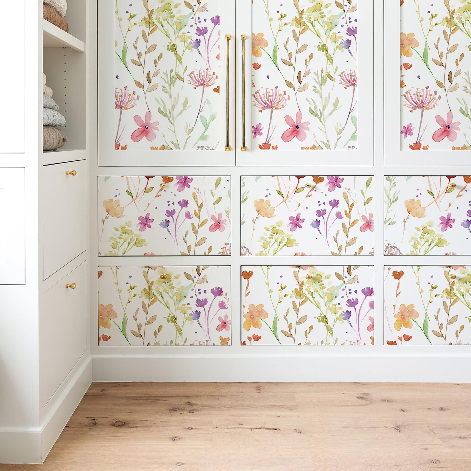 VEELIKE Papel Pintado Flores Rosa Crisantemo 44.5 cm × 900 cm Papel Pintado Pared Dormitorio Niña Murales Decorativos Pared Salon Vinilos para Muebles Cocina Decoracion Habitacion Baño Extraíble