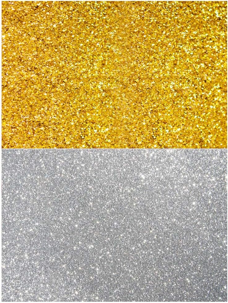 AOSTO Gold and Silver 2 in 1 Photo Background - Great for Home DIY Props - Waterproof Surface Paper Backdrop - Can be Cut into Small Pieces H15