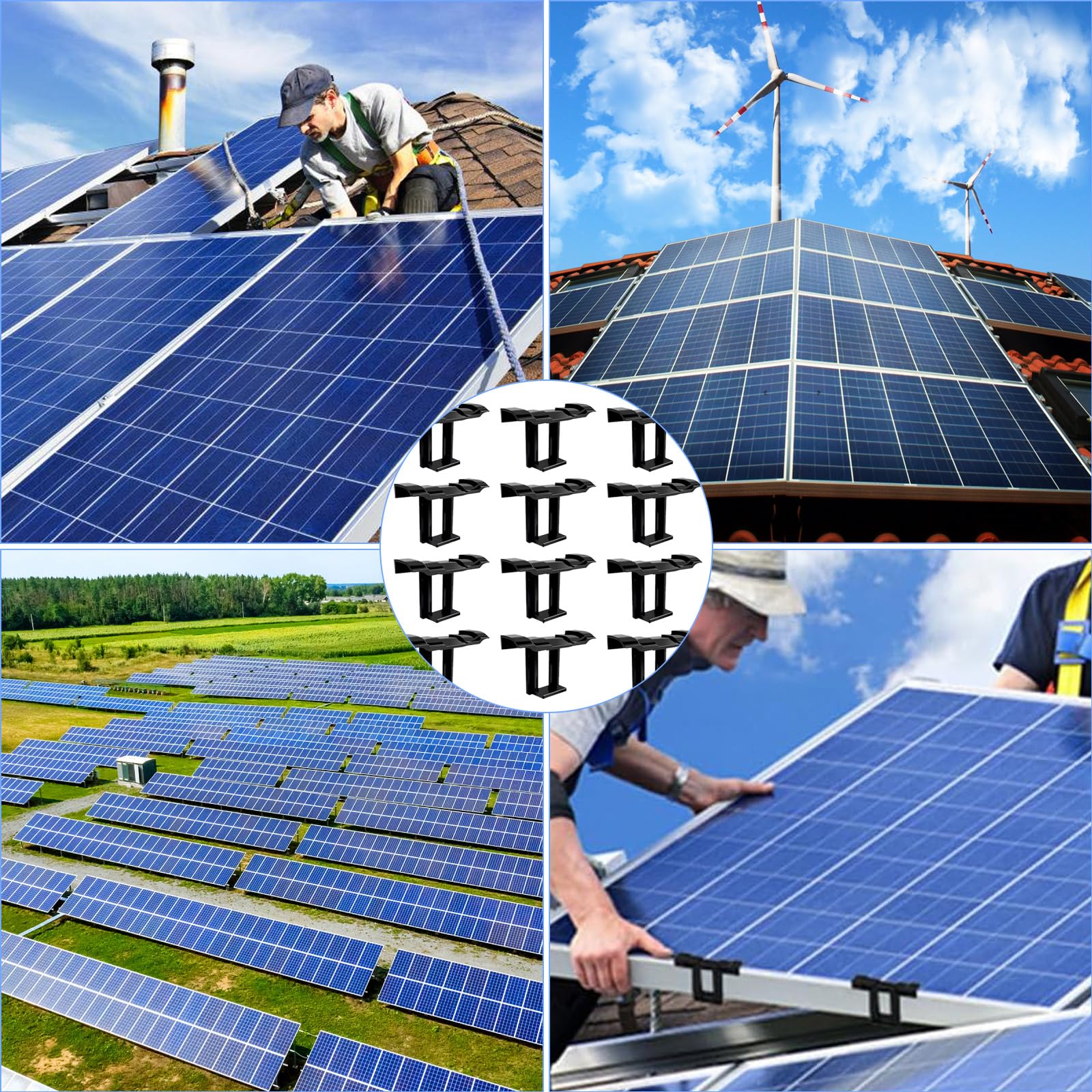30 sztuk uchwytów do paneli słonecznych 30 mm, akcesoria solarne, klipsy do odpływu wody, klipsy do odpływu wody, moduły PV, plastikowy klips odwadniający PV, do uchwytu, paneli solarnych