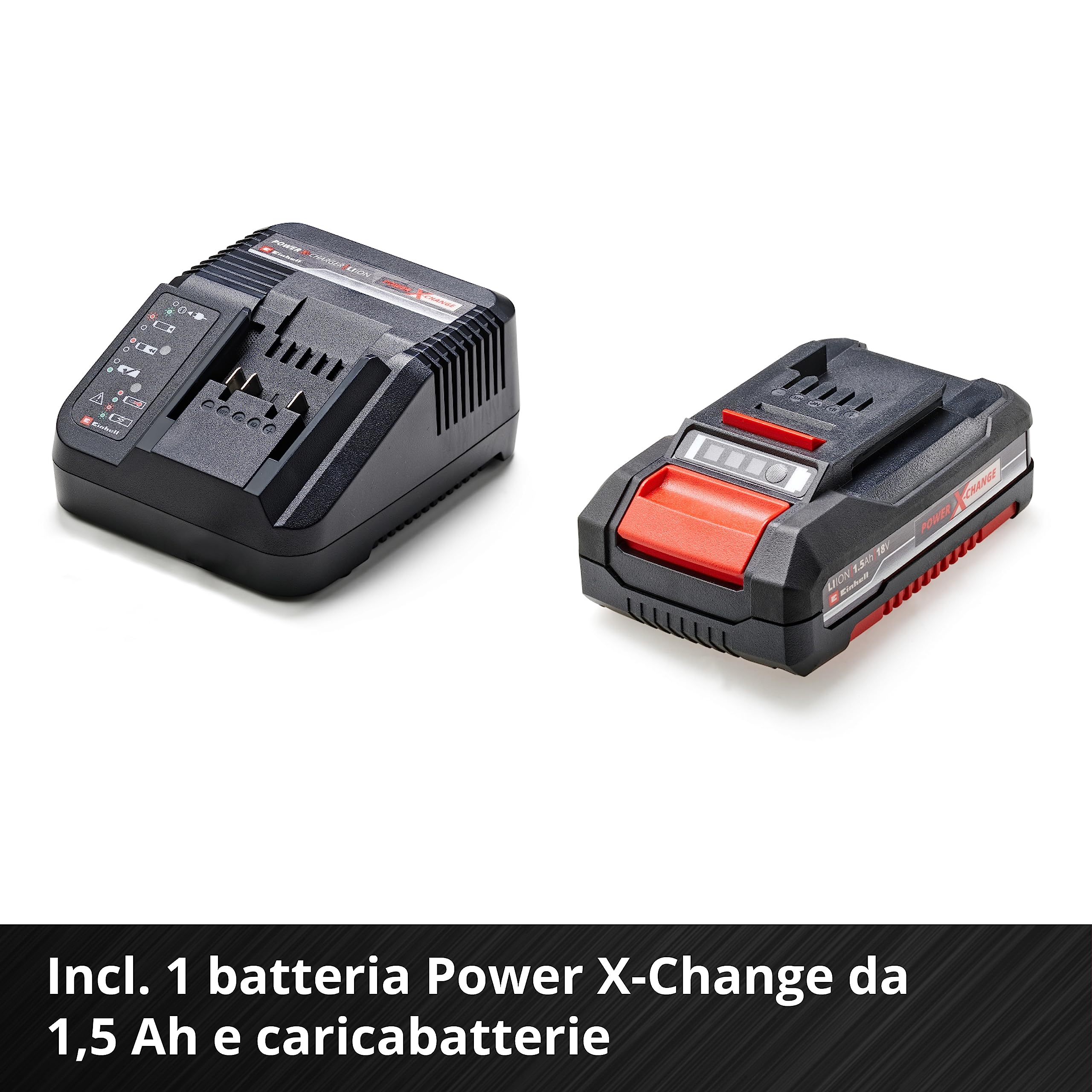 Einhell TC-CD 18/35 Li (1x1,5 Ah) Trapano avvitatore Power X-Change (18 V, Li-Ion, giri al min. 0-550, torsione 35 Nm, incl. Batteria e caricabatteria)