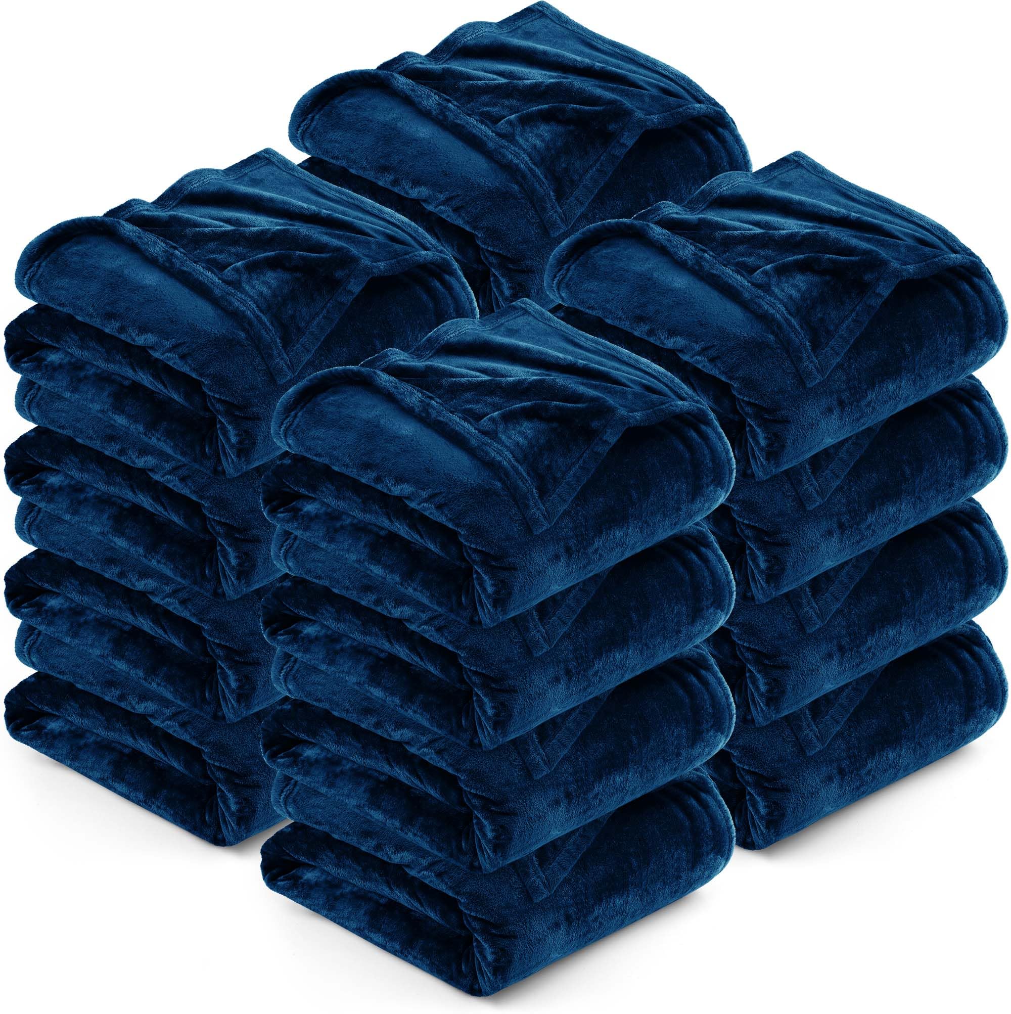 Utopia Bedding Fleece Blanket, Soft, Cosy 300 GSM Fluffy Blankets For Sofas, Bed, Couches - Pack of 16 (Throw, 152x127 cm, Grey)