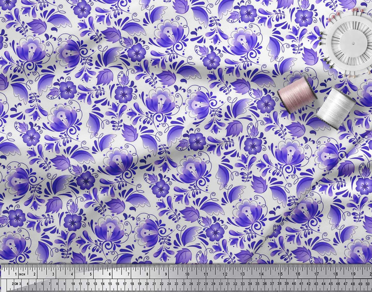 Soimoi Vert Canard De Coton En Tissu Laisse Couronne & Floral