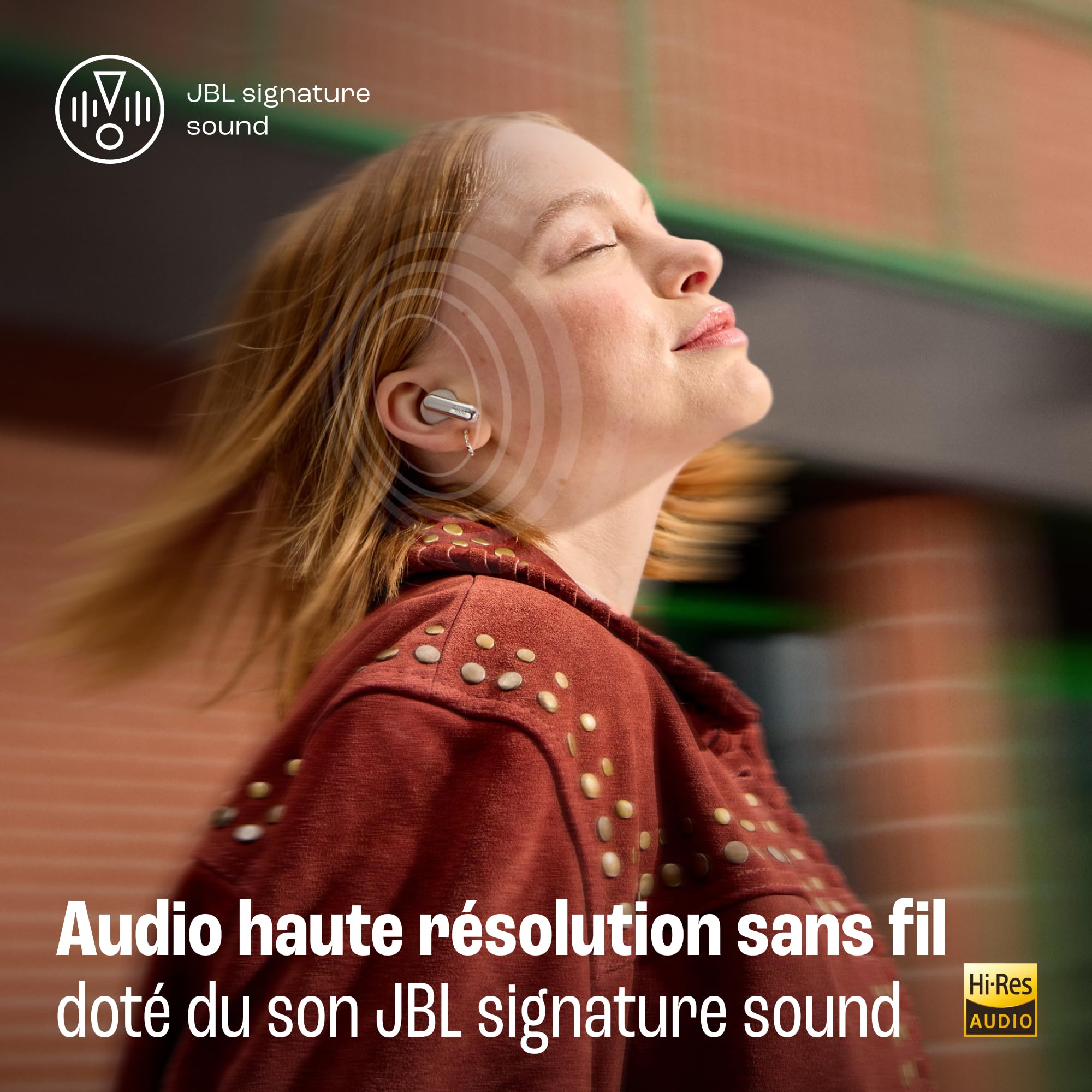 JBL Live Beam 3, Écouteurs sans fil avec oreillettes, Bluetooth, jusqu'à 48 h d'autonomie, Réduction de Bruit Active, son haute fidélité JBL Signature, étanches à l'eau IP55, noir