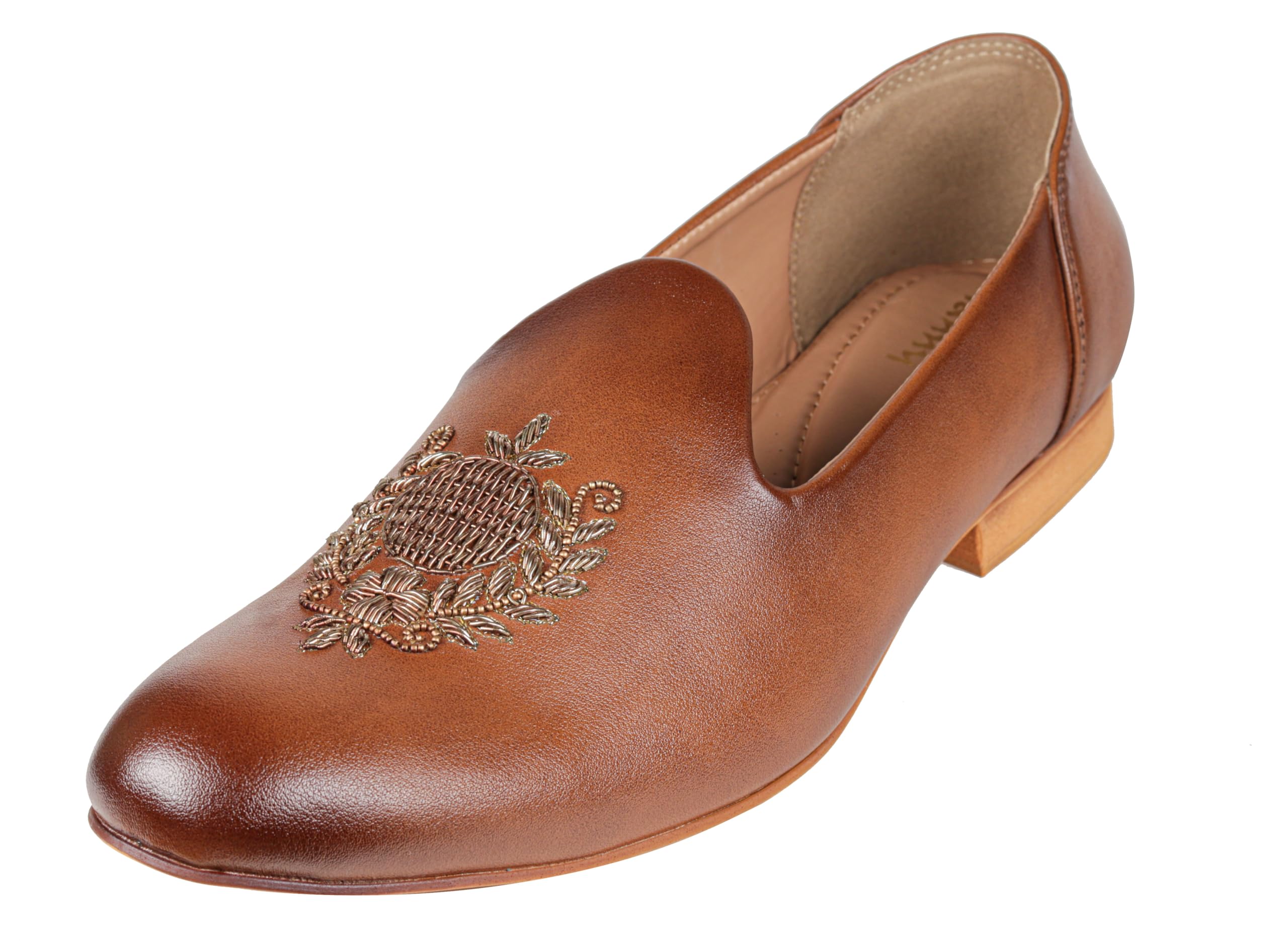 Tanny Shoes Mens Faux Leather Brown Ethnic Shoe for Bridal Party Casual Occasion (8) (B0D46TRMCT) Amazon Price History, Amazon Price Tracker