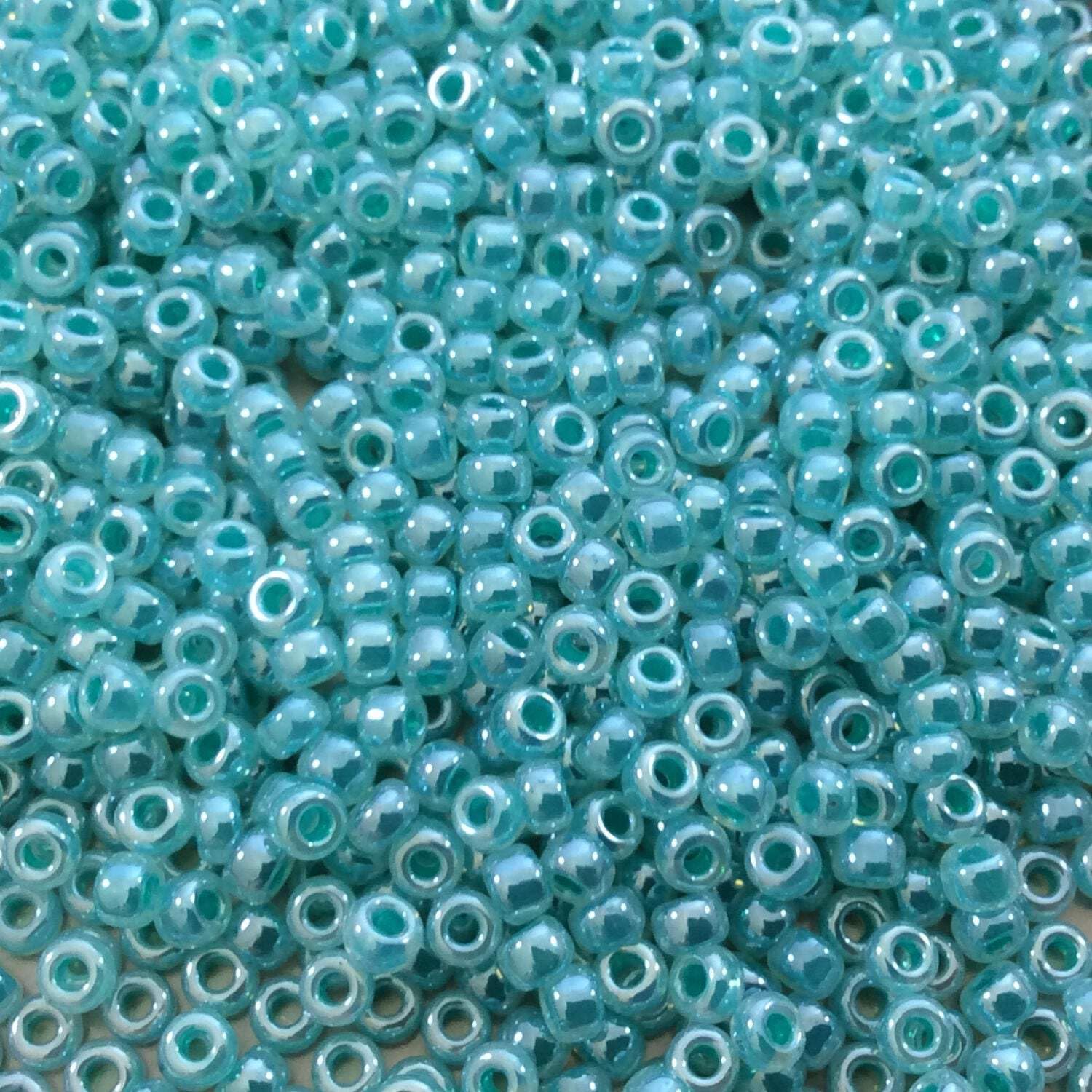 Miyuki Round Rocaille Seed Beads Size 8/0 Turquoise Ceylon 22 Gram Tube by Miyuki