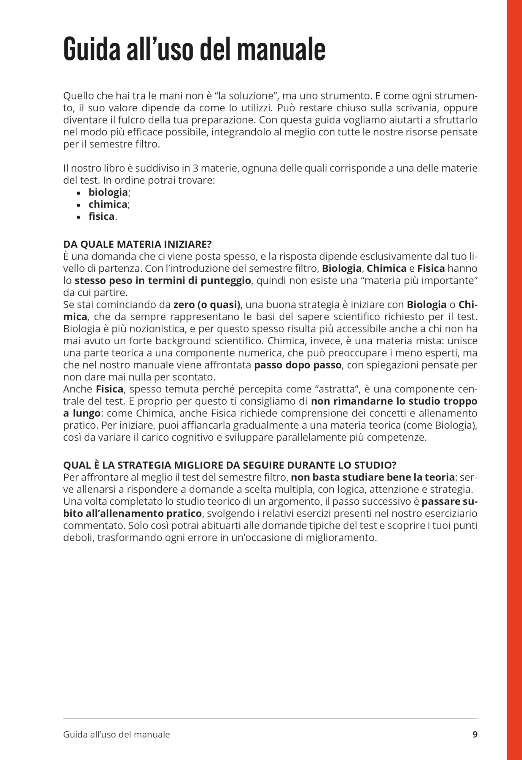 Testbusters. Manuale di teoria. Semestre filtro medicina 2026/2027