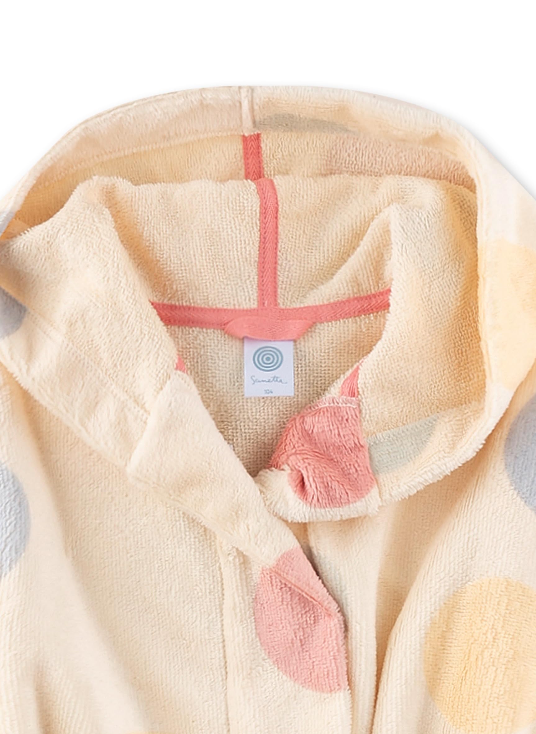 Sanetta Mädchen-Bademantel beige Dots | Hochwertiger und kuscheliger Bademantel aus Baumwolle.