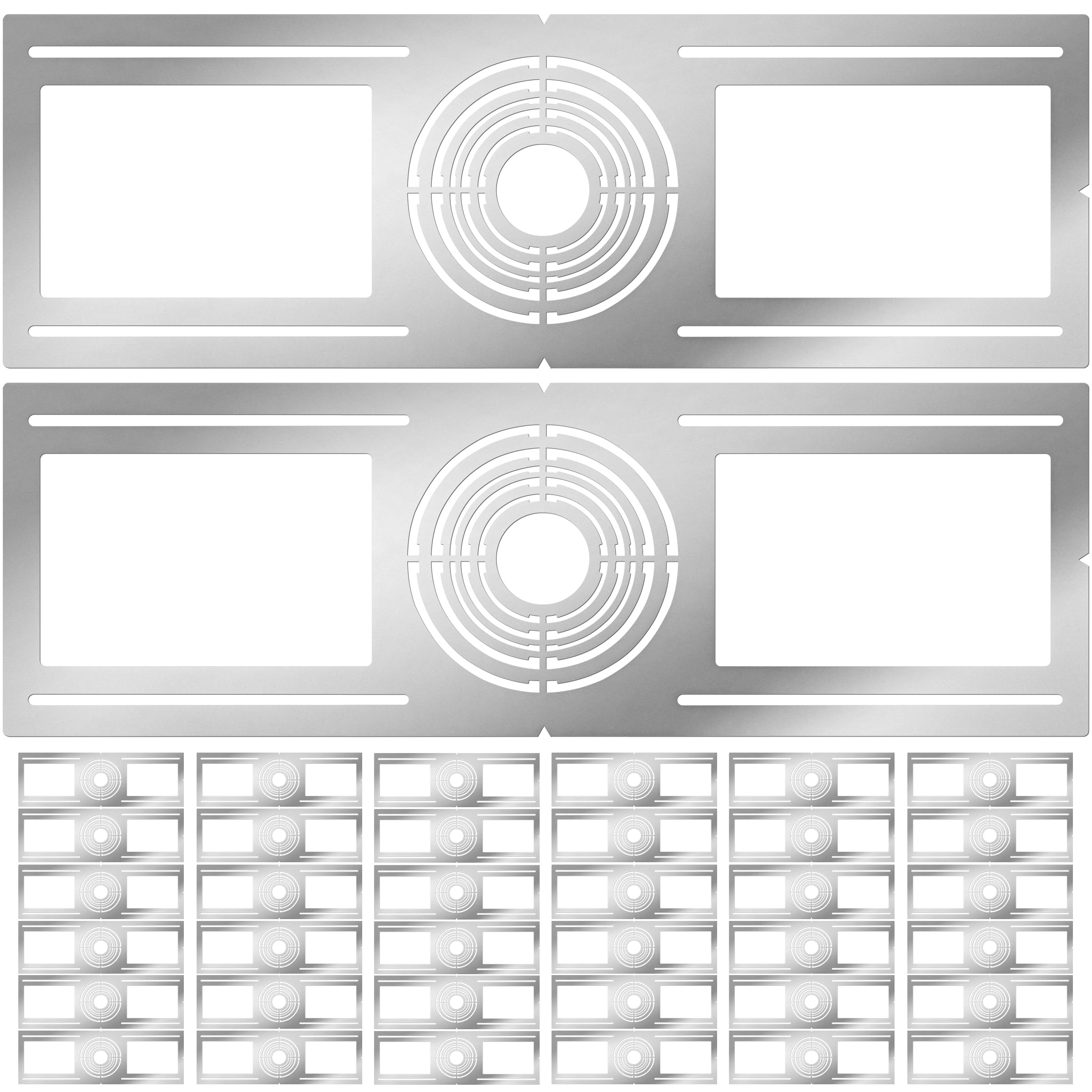 VANCITRUE New Construction Mounting Plate, 36PC, 2-3-3.75-4-5-6 Inch, LED Recessed Lighting Housing Plate for New Construction and Remodeling, Shallow