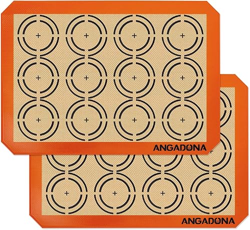 Miniatura 7 de Juego de sábanas de silicona para hornear, fácil de limpiar y antiadherente, de grado alimenticio, reutilizable, 2 medias hojas de silicona para