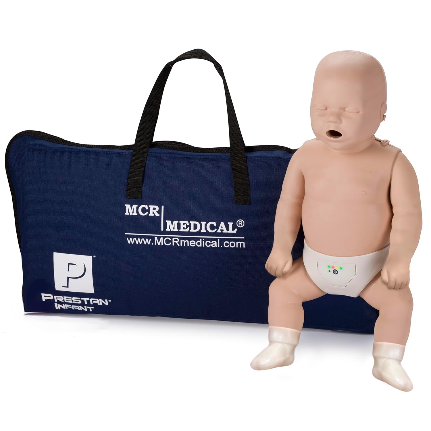 Prestan Infant CPR Training Manikin with Rate Monitor, Medium Skin, MCR Medical