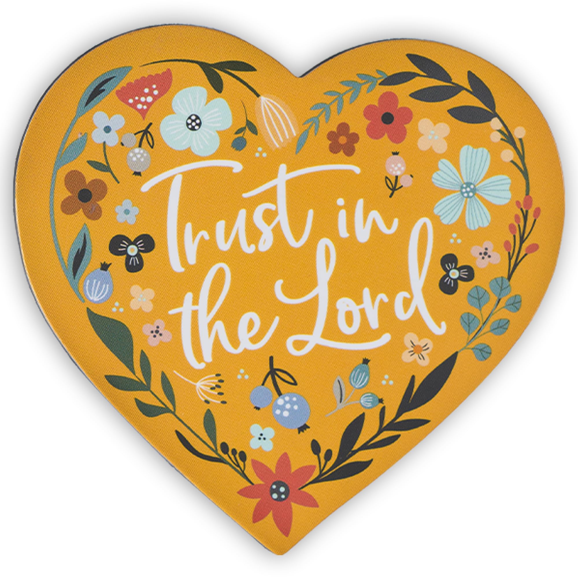 Christian Art Gifts Inspirational Women & Girls Bible Verse Fridge Heart Magnet: Trust in The Lord