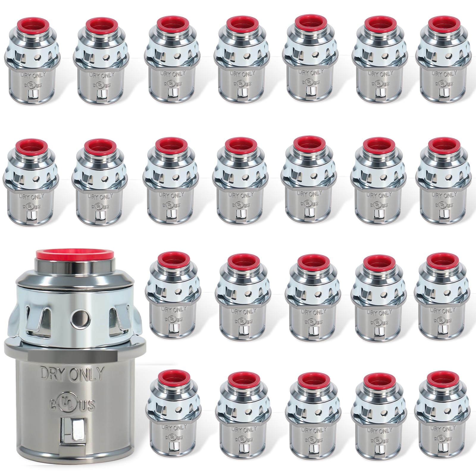 15 Pack MC Cable Connectors, 3/8" Snap in Connectors for 1/2" Knockouts — Amazon image 10