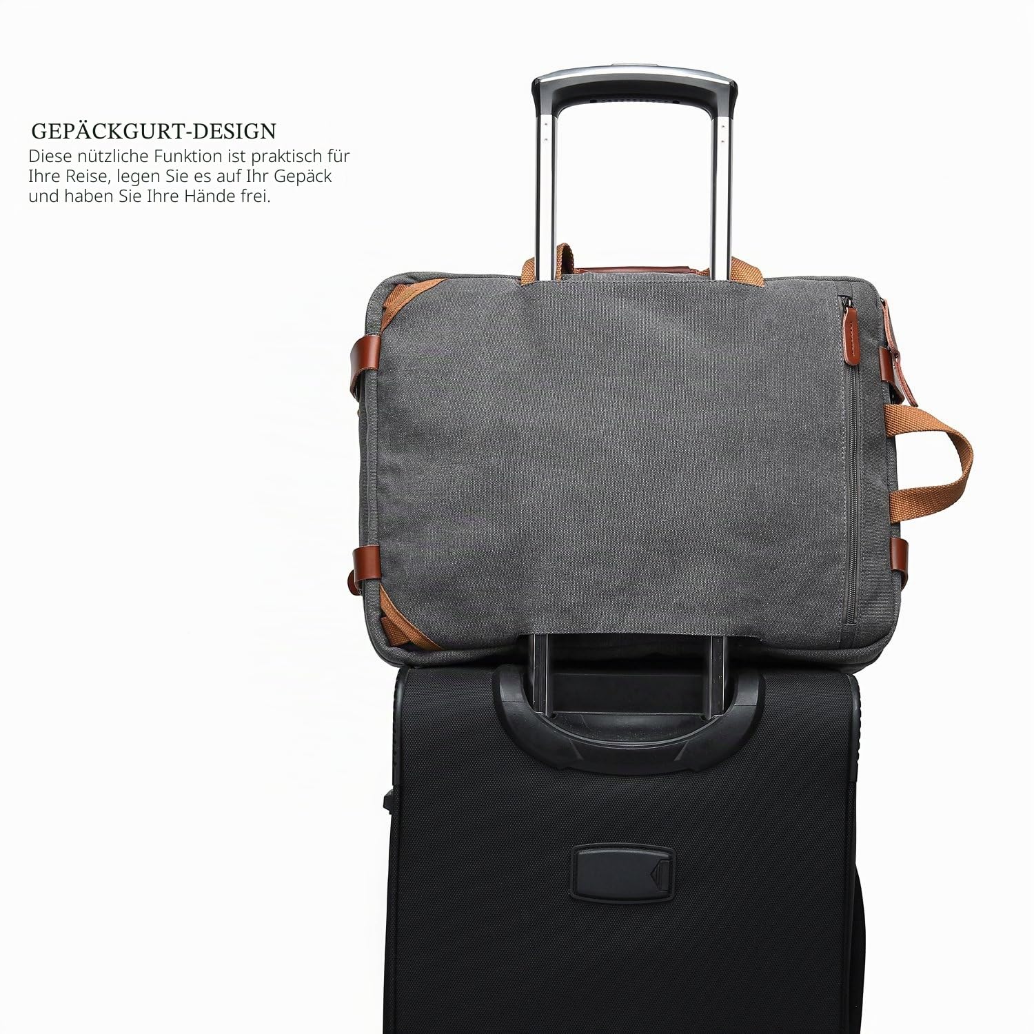 CoolBELL umwandelbarer Rucksack, Kuriertasche, Schultertasche, Laptoptasche, Handtasche, Business-Aktentasche