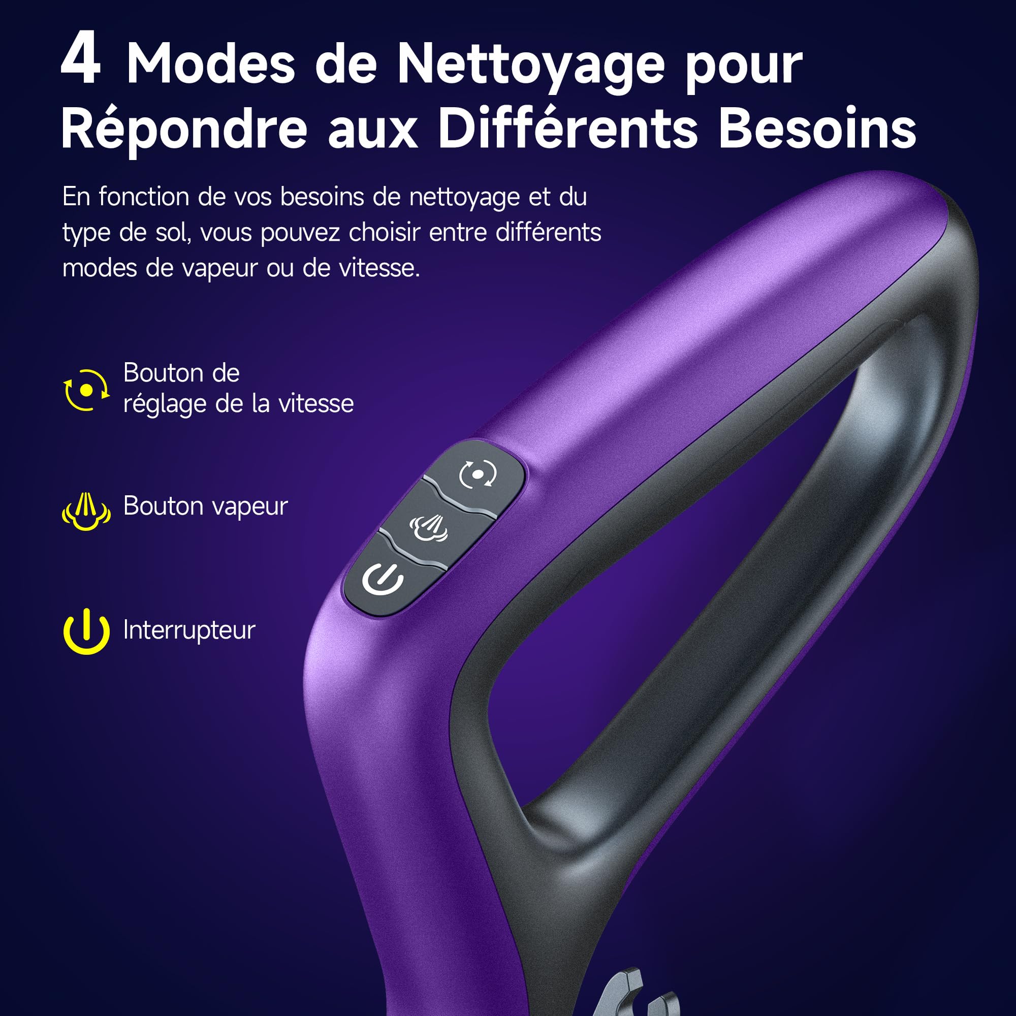 Nettoyeur Vapeur 3 Bars AlfaBot F2 | Élimine 99,9% des Bactéries Sans Produits Chimiques | Pour Sols Durs (Parquet, Carrelage) | Chauffage Express 30s