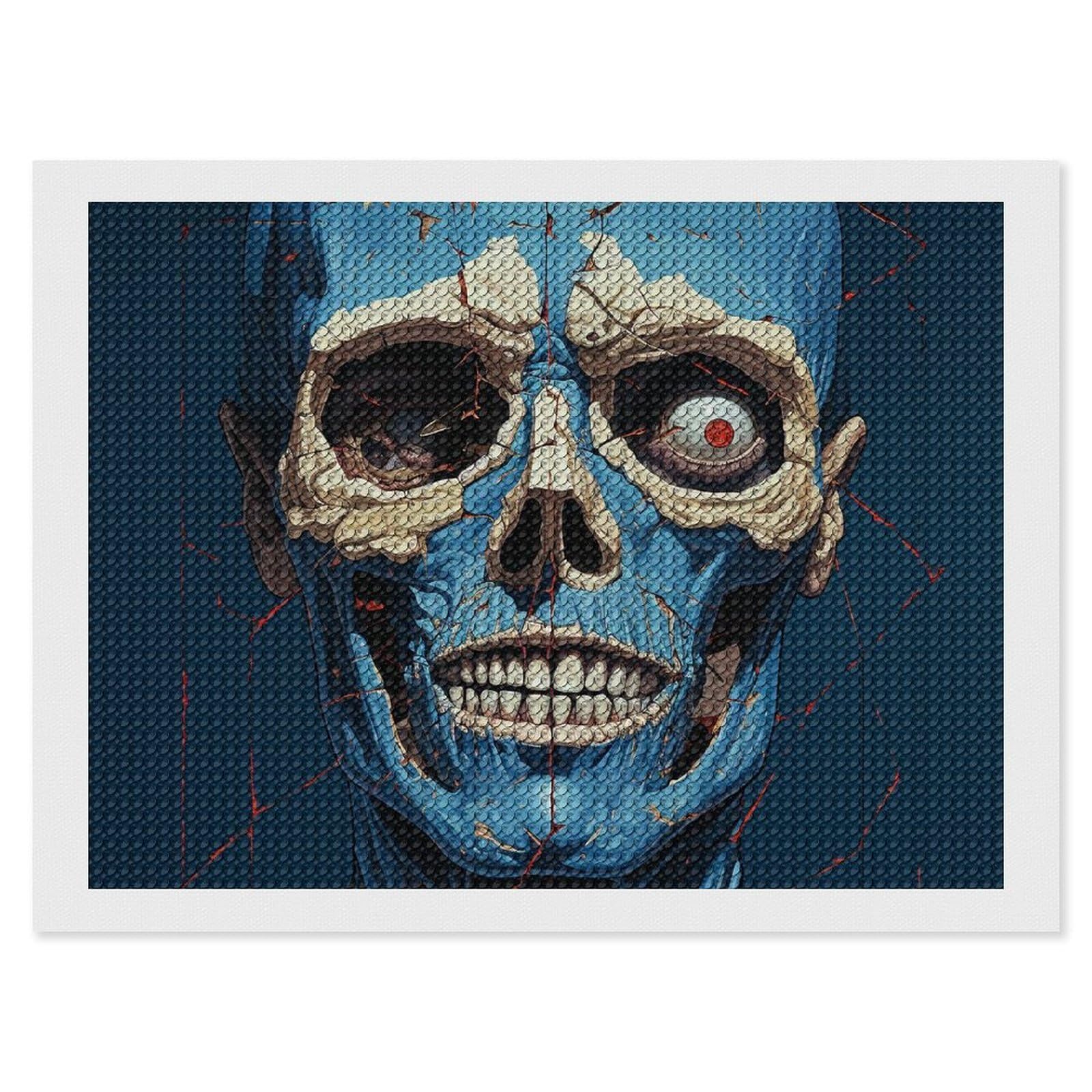 Skeleton in Front of Me Diamond Art Kits for Adults, DIY 5D Diamonds Painting Kits for Beginner, Round Full Drill Diamond Dots Painting, 12"x16" Diamonds Pictures Gem Art and Crafts Wall Decor