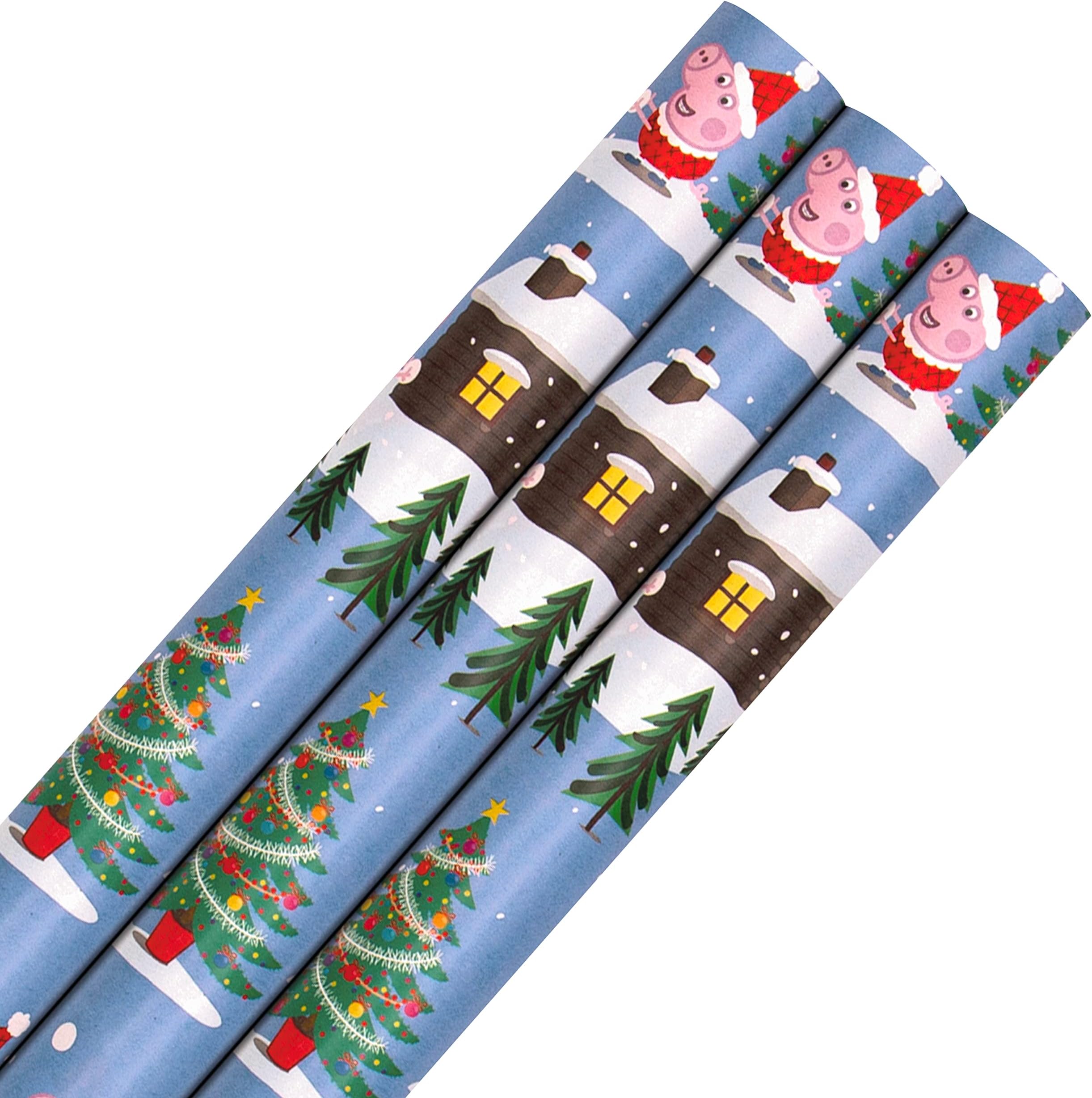 Peppa Pig Christmas Wrapping Paper - 3 Rolls of Gift Wrap in 1 Peppa Pig Design