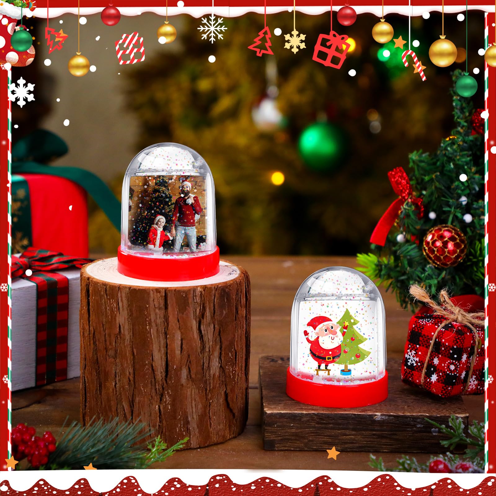 Amazon.co.jp: Barydat クリスマススノードームキット 12個 クリスマス