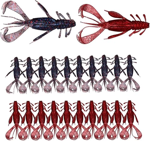 Kit de señuelos Crappie, señuelos de pesca de plástico suave, gusano sin malas hierbas para lubina, JoyFishing - cola rizada, señuelo de pesca de