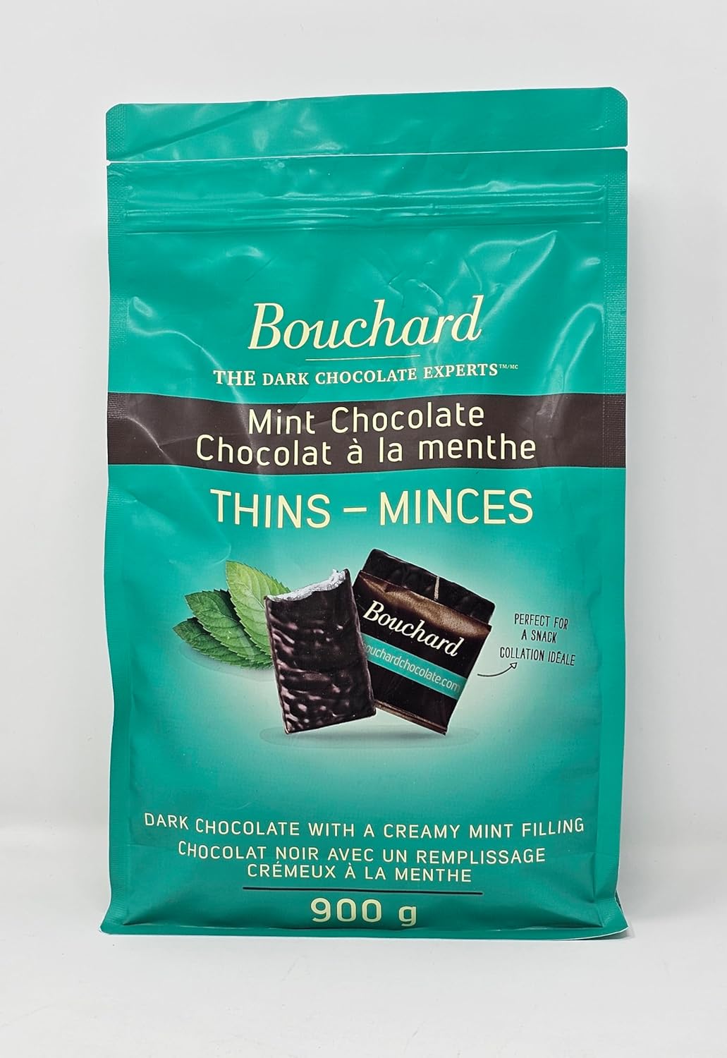 Bouchard Dark Mint Chocolate Thins, Individually Wrapped Rich & Dark