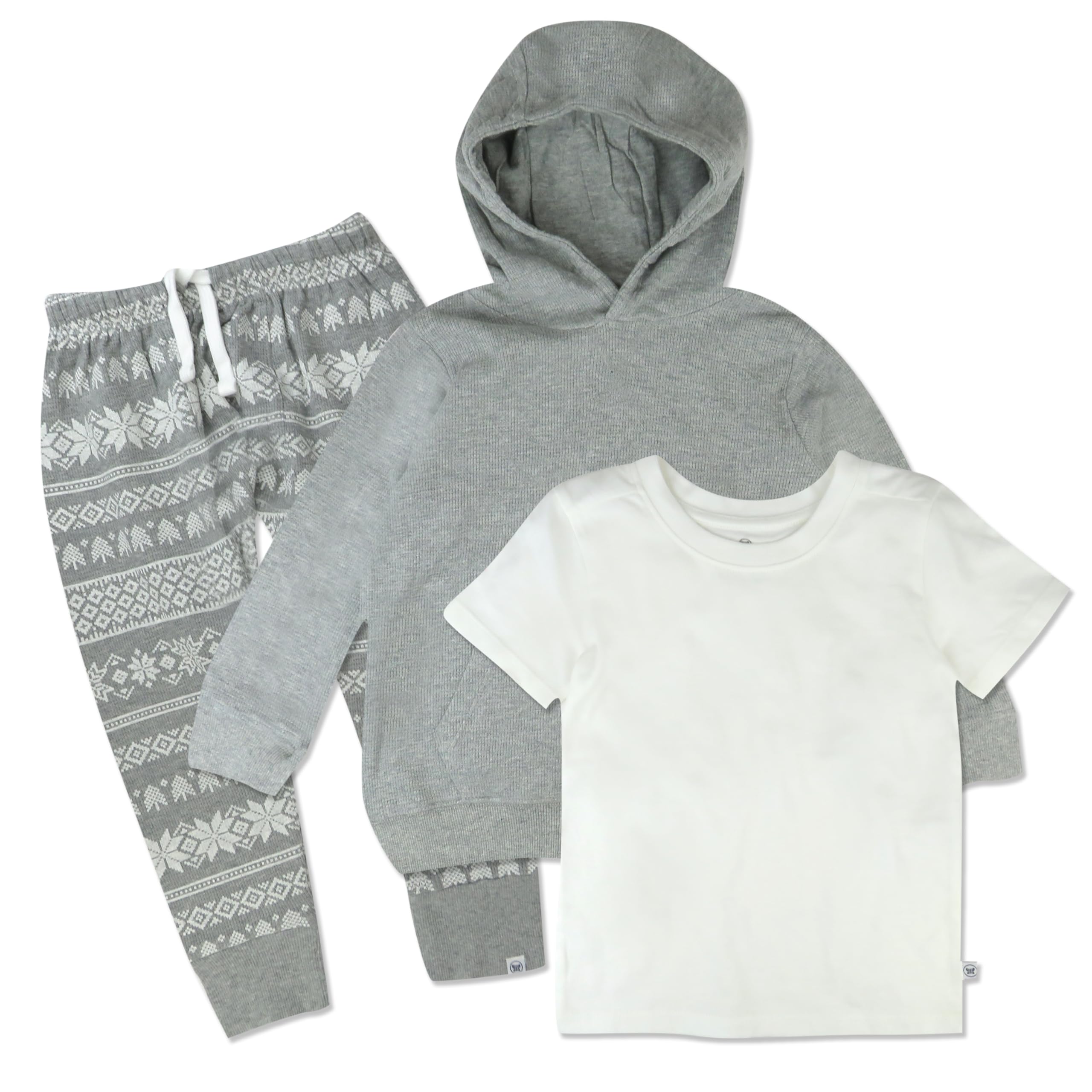 HonestBaby unisex-baby Playwear Outfit Sets Tops and Bottoms 100% Organic Cotton for Baby and Toddler Boys, Unisex