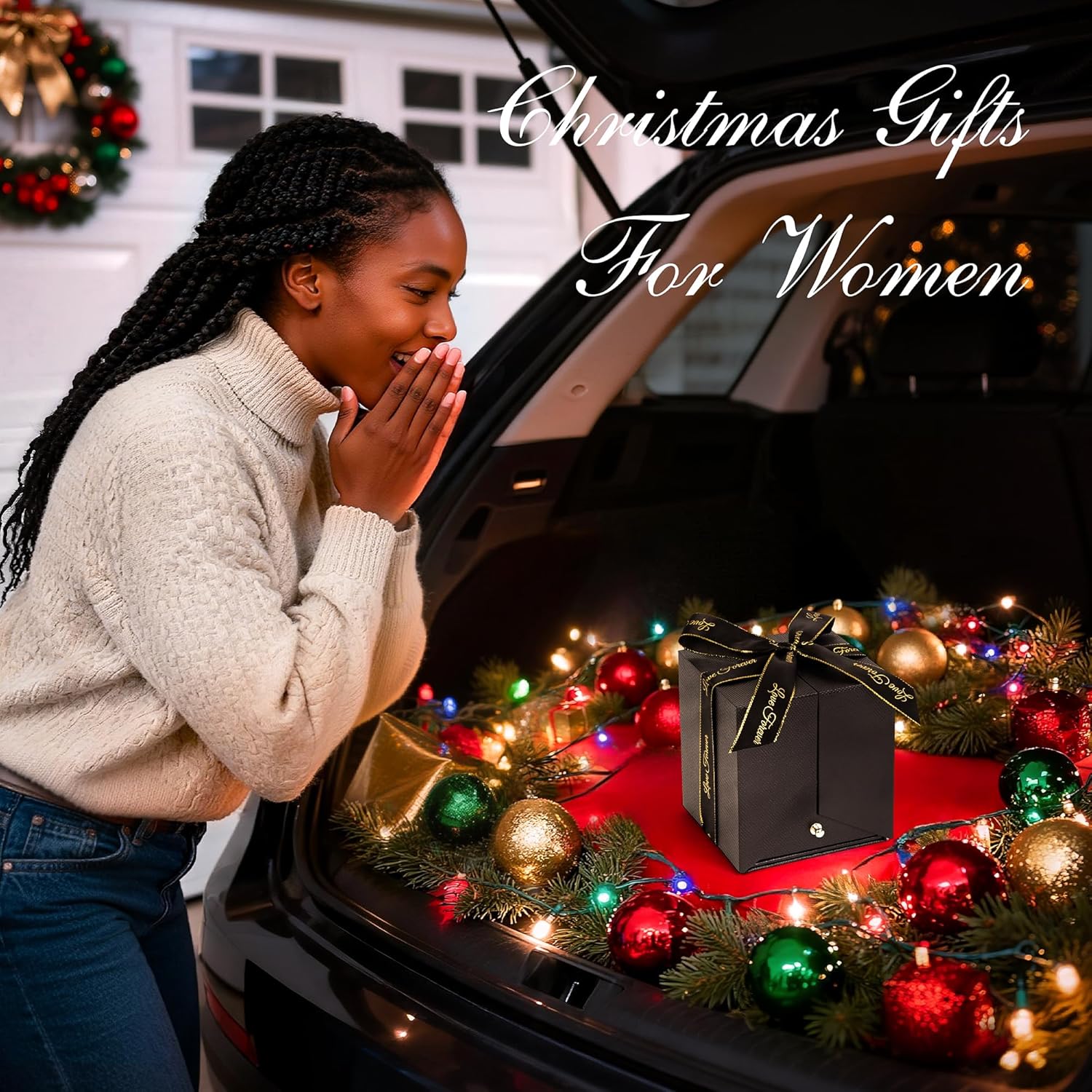 Valentines Day Rose Gifts for Her Women Mom Grandma,Light Up Fresh Flowers for Delivery,Birthday Gifts for Women,Preserved Rose Flowers with Necklace,Mothers Day Mom Gift for Her Anniversary - Image 8