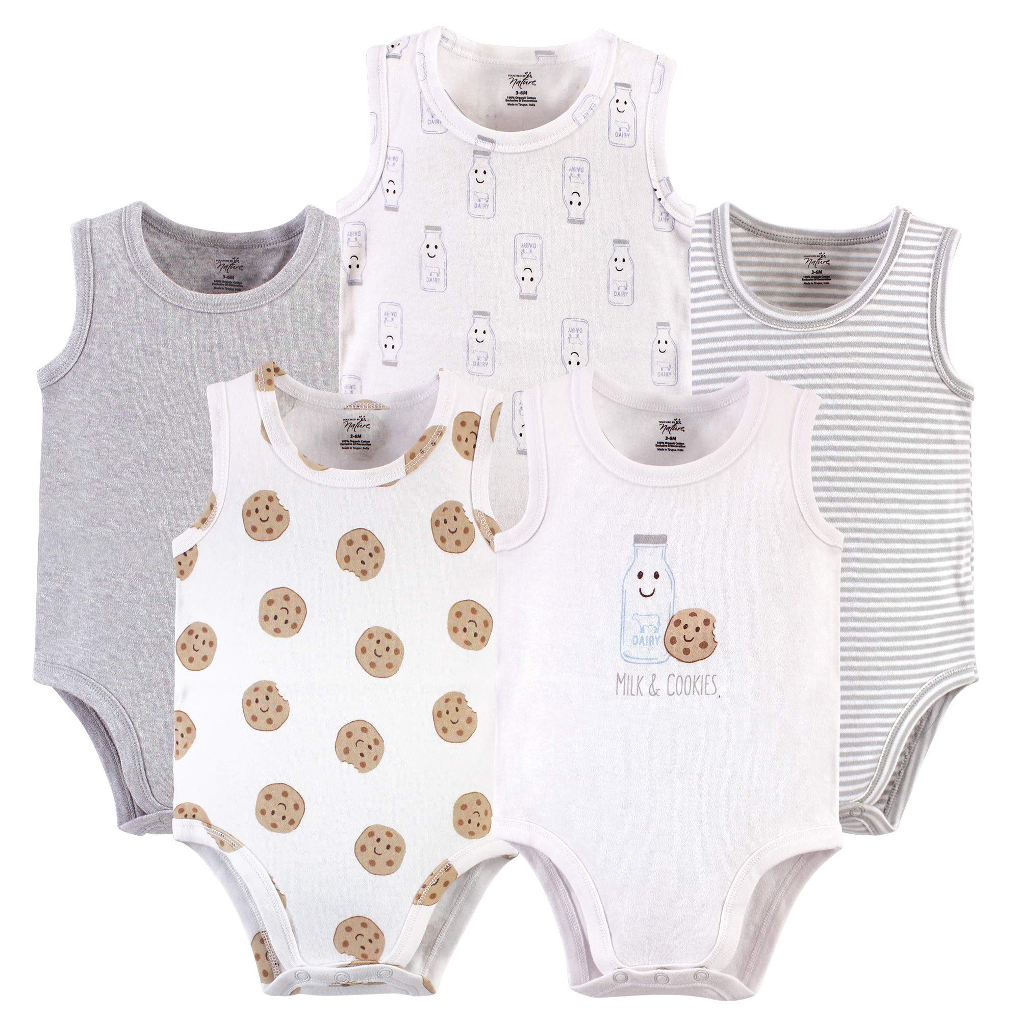 Touched by Nature Unisex Baby Organic Cotton Bodysuits