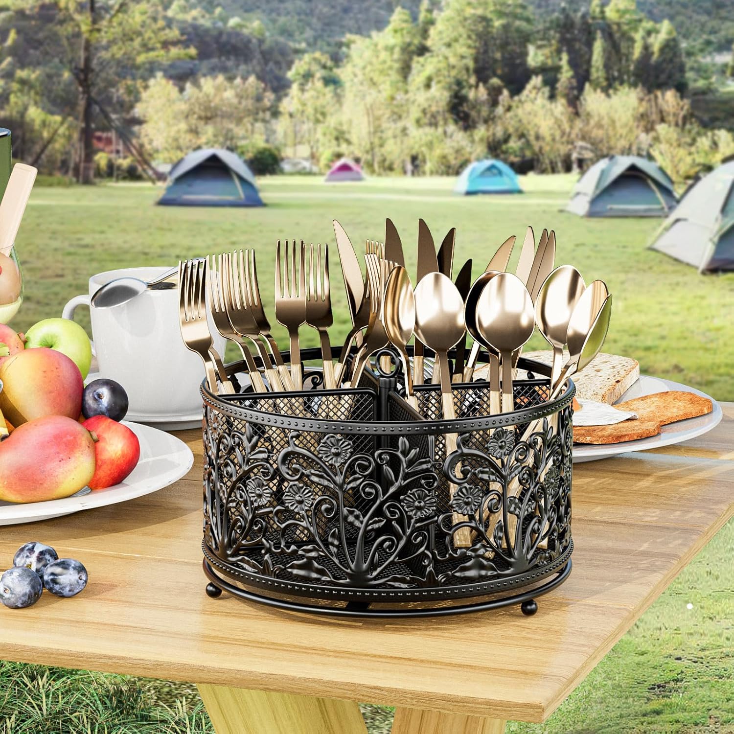 360° Rotating Utensil Caddy