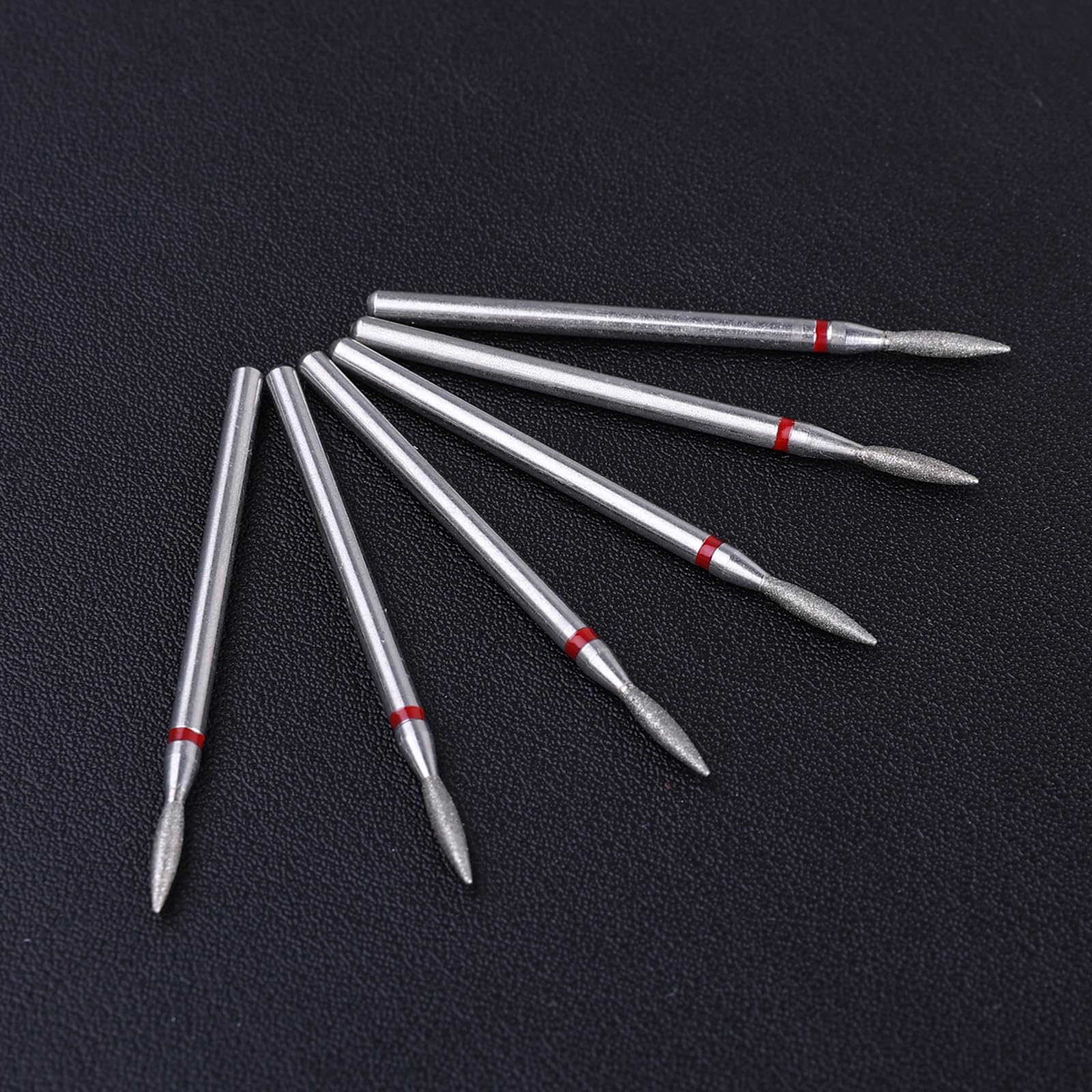 Sibba Set di Punte Trapano Cuticole con Fiamma Acciaio Inossidabile con Custodia Manicure Pedicure Diamantato Lucidatura Teste Macinazione Strumenti Metallo Professionale Rimozione Metallo Duro Unghie