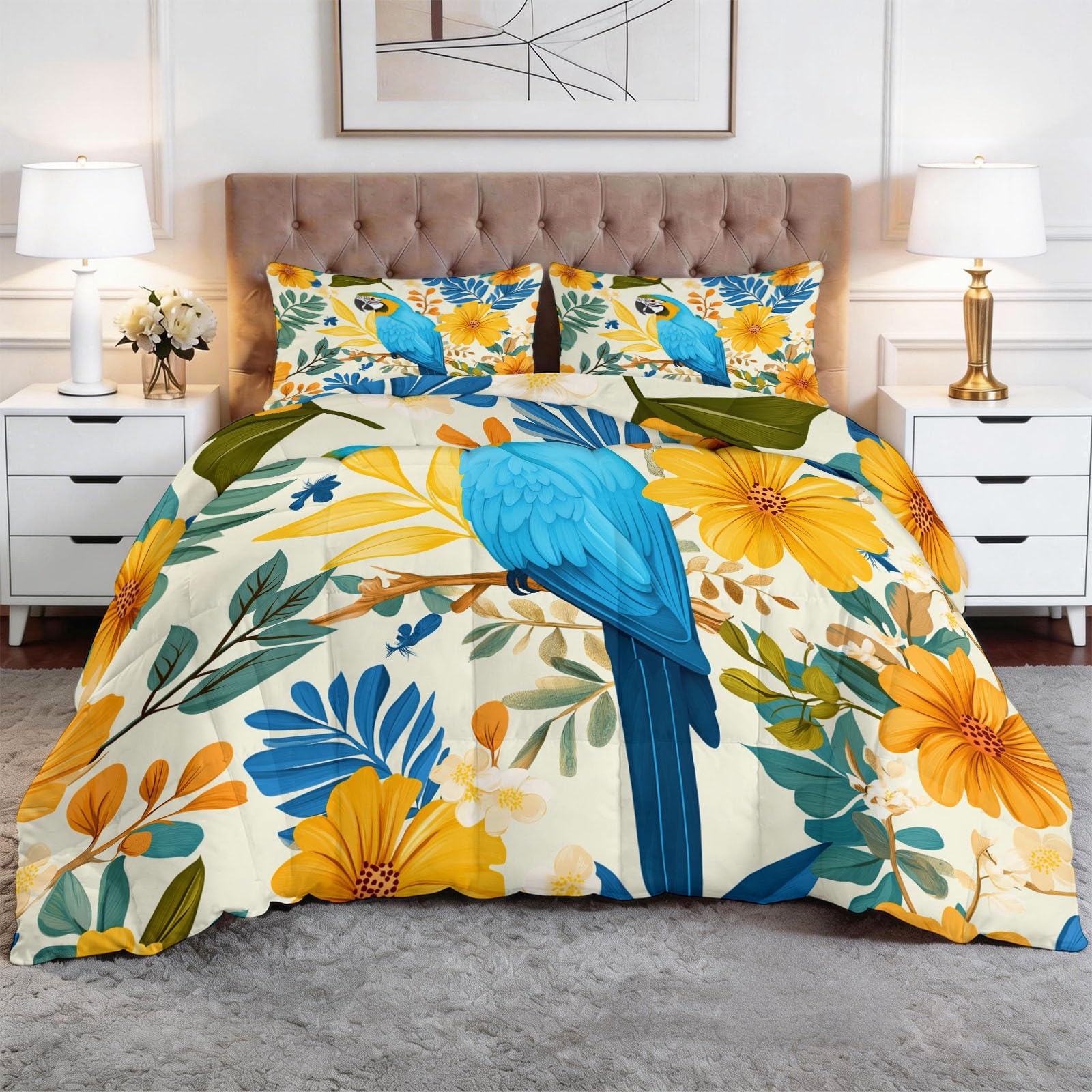 Edredón de 180 x 200 cm para 4 estaciones, reversible, multicolor, para todo el año, sin funda, lavable, para las cuatro estaciones