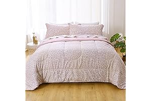 Sumptuous Pink Leopard Comforter Set: Indulge in Tranquil Luxury