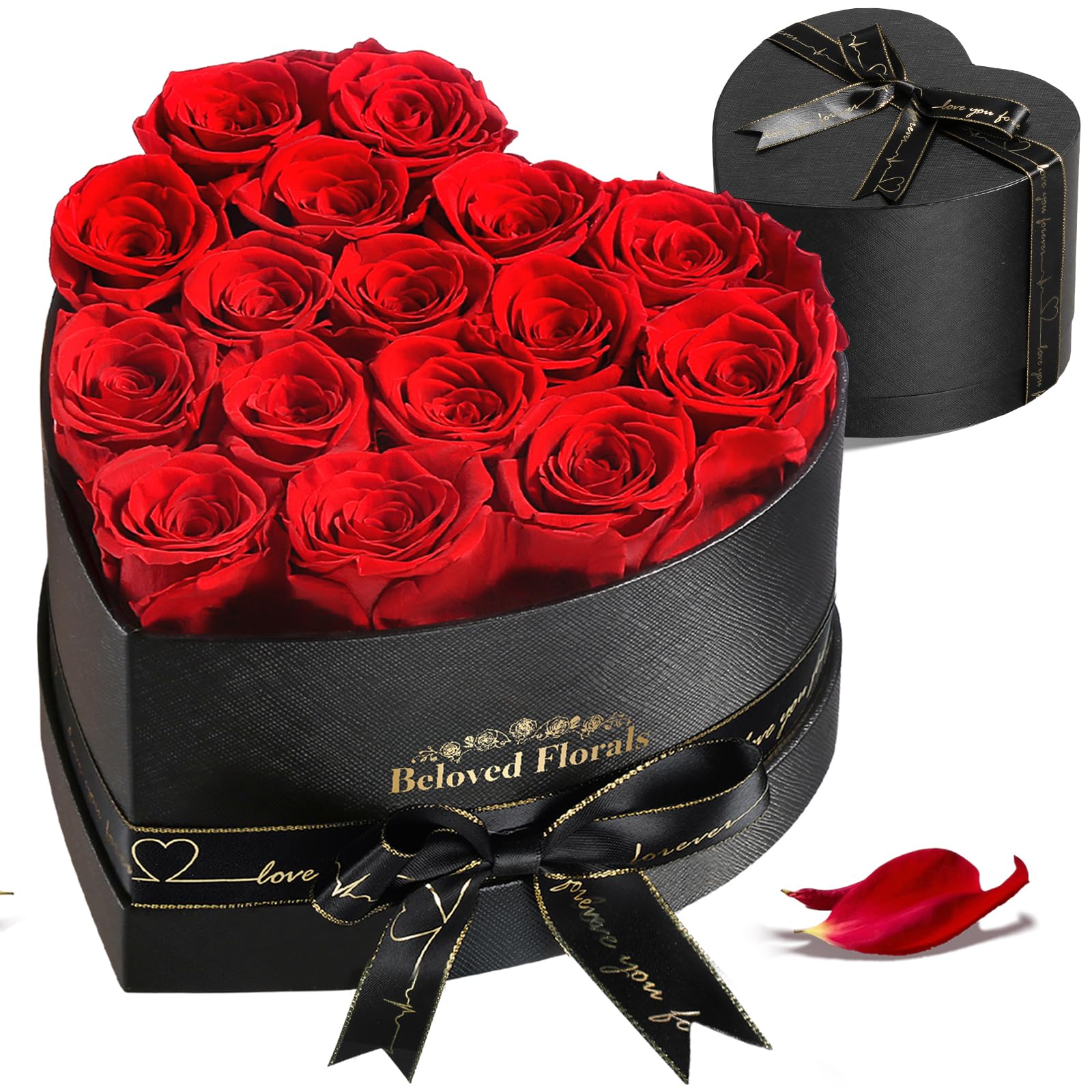 16 Preserved Flowers Rose Birthday Gifts for Women Her Mom Wife Girlfriend Grandma on Valentines Mothers Day Christmas Anniversary Romantic Passionate Red 16 Roses